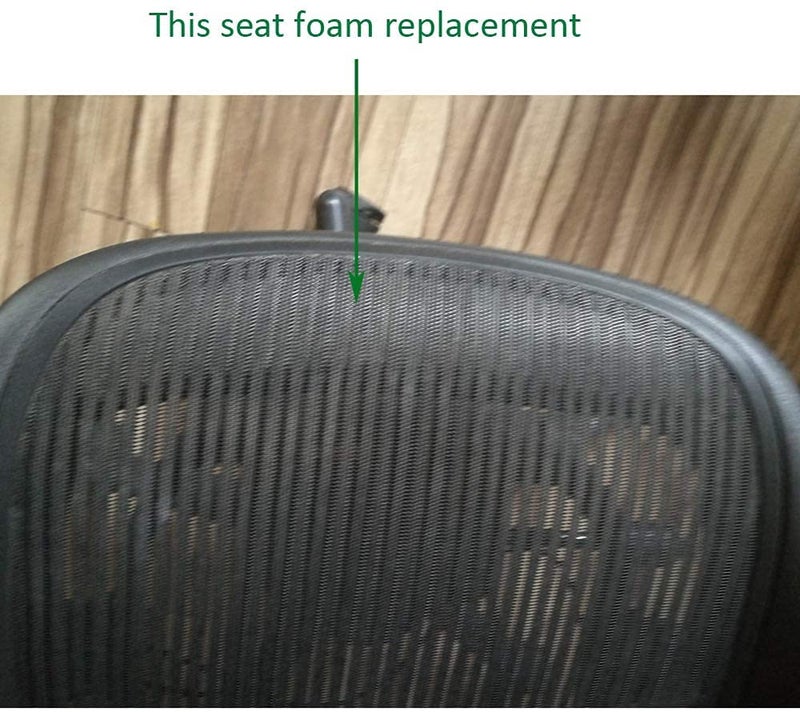 MingYi.office Seat Pad Foam Insert Replacement for Herman Miller Classic Aeron Office Chair A B C Size Black/Gray (Black, C) MingYi.Office - Image 5